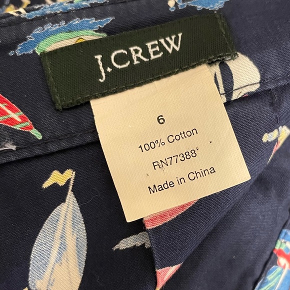 J Crew ratti sailboats print. Size 6 skirt. - Picture 4 of 4